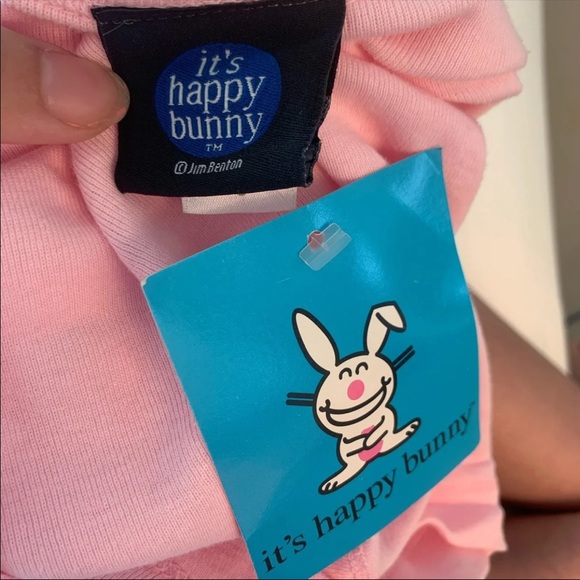 Happy Bunny Baby Tee Pink - Picture 3 of 4